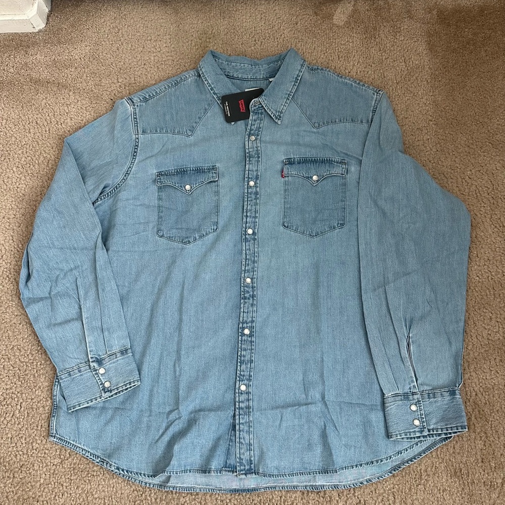 Levi's Light Blue Denim Casual Shirt